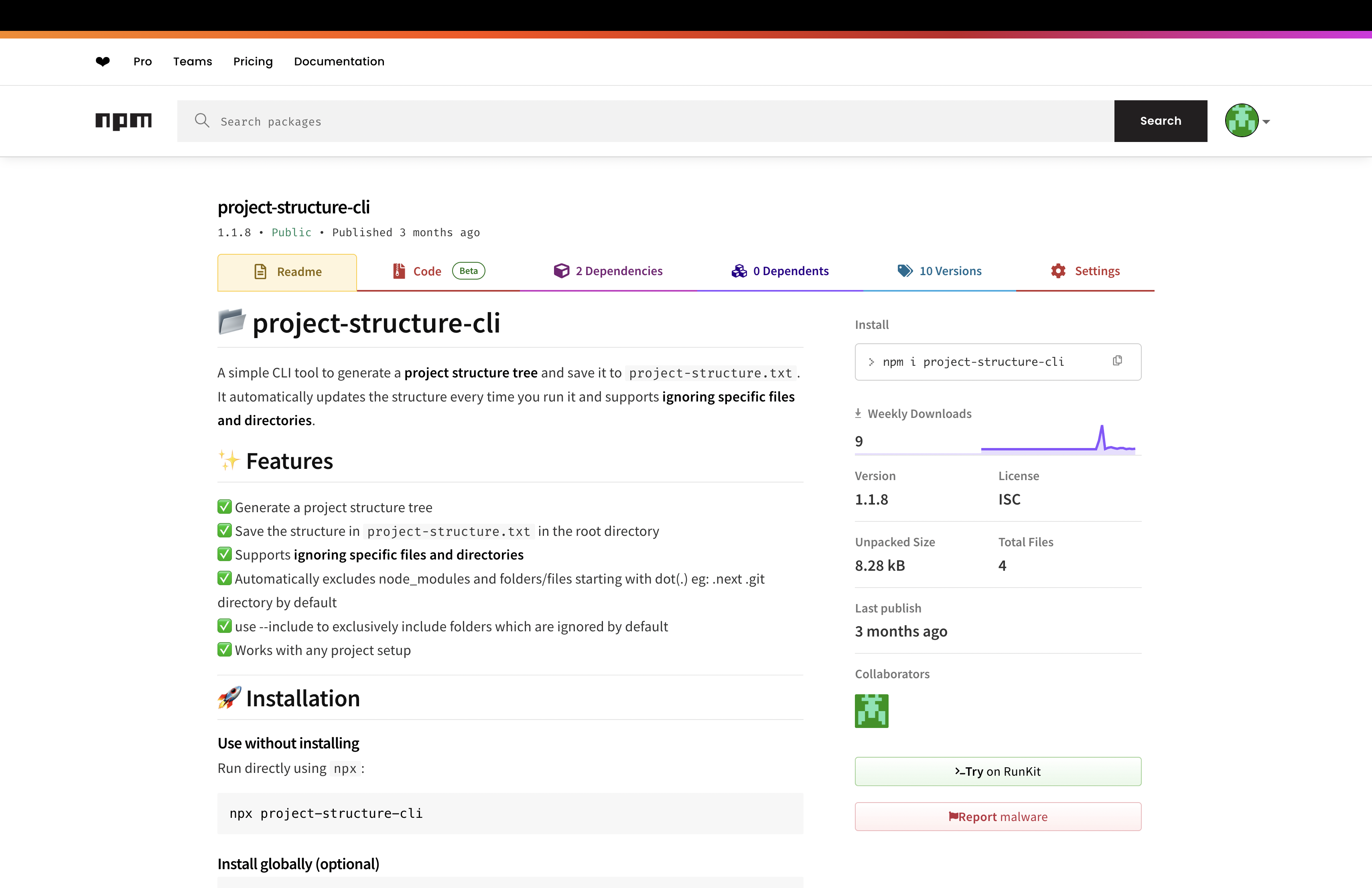 Project Structure CLI